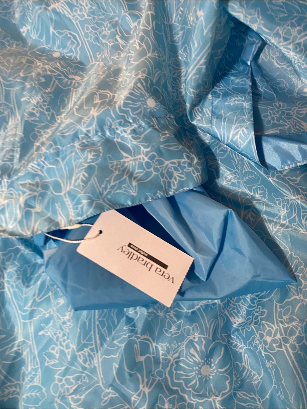 Vera Bradley Light Blue Floral Rain poncho one size